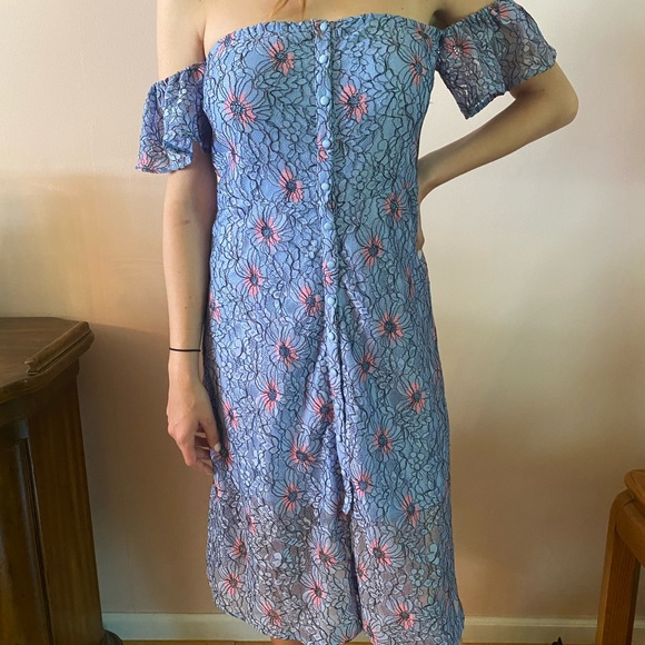 NWOT Avec Les Filles- Lace Button-Down Dress, SIZE US 4 - Picture 2 of 9